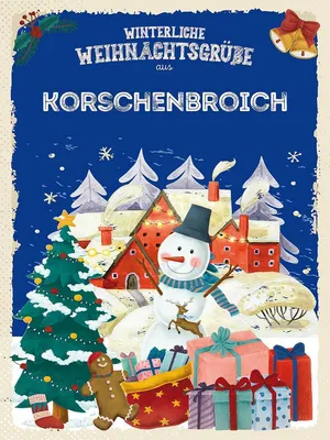 Produktbild von vianmo Holzschild 40x30 cm Weihnachtsgrüße aus KORSCHENBROICH