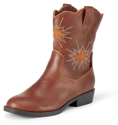 Immagine prodotto di Stivali da cowboy in stile western per bambine, marca Essentials, color marrone, taglia 38 EU