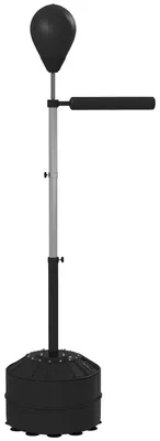 Produktbild von Punchingball mit Reflexstange, höhenverstellbar 160-205 cm, befüllbare Basis, inkl. Luftpumpe, Schwarz