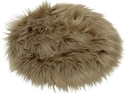 Produktbild von Deko-Fell - Ø 35 cm - Taupe - Acryl - Polyester