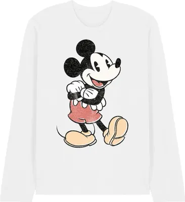 Image de Disney - T-shirt unie homme/femme, manches longues TV28594 (L) (Blanc)