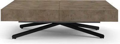 Produktbild von FURNLUX Couchtisch Sanna X Dunkelgrau 80cm / Hauptfarbe: Grau / Abmessungen: 80 x 80 x 200 cm