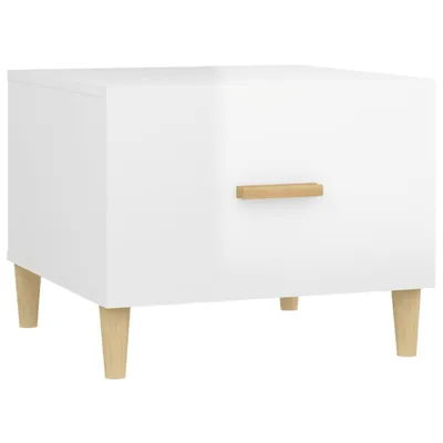 Produktbild von vidaXL Couchtisch Hochglanz-Weiß 50x50x40 cm Holzwerkstoff