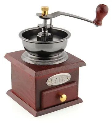 Produktbild von Kaffeemühle manuell Retro-Stil Keramikmahlwerk für Kaffeebohnen Pfeffer, Gewürze