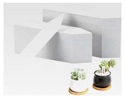 Produktbild von 210 Stück weiße Pflanzenschilder zum Beschriften aus Kunststoff, wetterfest, 10 x 2 cm