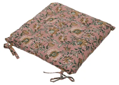 Produktbild von Stuhlkissen, Blumenmuster, 100% Baumwolle, 40 x 40 cm