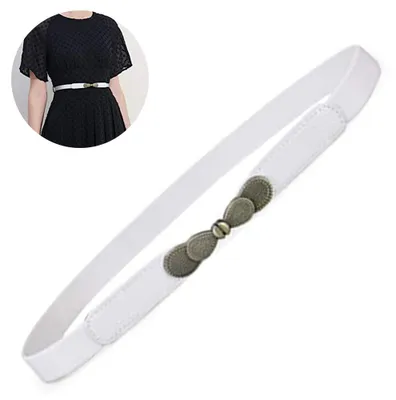 Produktbild von Schmaler, elastischer Stretchgürtel für Damenkleider im Retro-Stil, Vintage-Stil