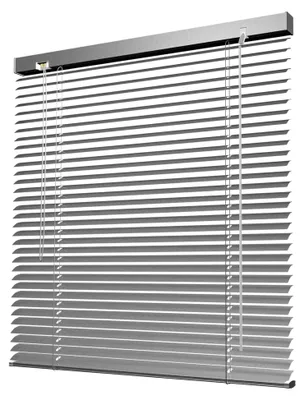 Produktbild von Aluminium Jalousie, 120 x 130 cm, Silber, ohne Bohren, inkl. Klemmclips