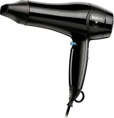 A black Valera hair dryer on a white background.