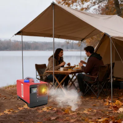 Produktbild von JOIEYOU Garten Heizungen 8000W Aluminiumgehäuse Dieselheizung mit Luftfilter & Tragegriff & 5L Tank, Diesel Lüfterheizer für Werkstatt/Garten/Camping (Rot)