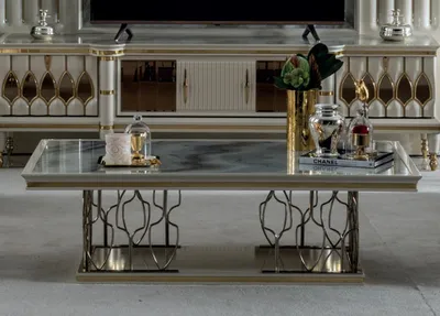 Immagine prodotto di Tavolino grigio, tavolino ausiliario, design elegante, soggiorno moderno