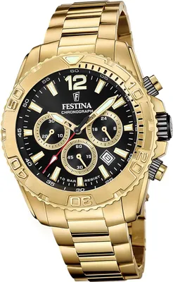 Produktbild von Festina Herrenuhr Timeless Chronograph Armbanduhr Edelstahl gold D2UF20684/4