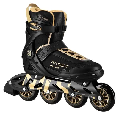Image de Patins à roues alignées, noir et or, taille 42