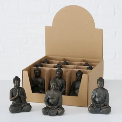 Produktbild von Boltze Home Buddha-Statue h10cm Kunstharz