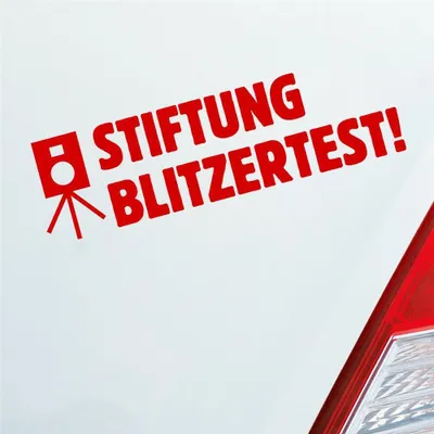 Produktbild von Auto Aufkleber Stiftung test  Tester 19x5 cm Rot Sticker Heckscheibenaufkleber