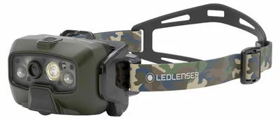 Produktbild von Ledlenser HF8R Core Stirnlampe camo, 1600 Lumen, 210 m Leuchtweite, 194g, 90 Std, IP68, mit Akku