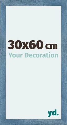 Image de Cadre photo, 30x60 cm, Bleu Clair Effacé, MDF, Mura