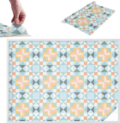 Zdjęcie produktu dla Folia zapewniająca prywatność - 146x200 cm - kolorowe szkło / witraż - nieprzezroczysta i dekoracyjna - samoprzylepna dekoracyjna folia szklana - ochrona przed promieniowaniem UV, łatwa w montażu - kolorowa geometria