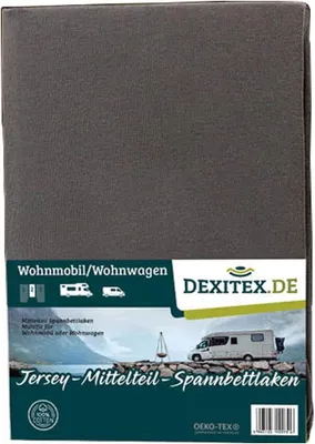 Produktbild von Dexitex Spannbettlaken Multifit für Matratzen, Anthrazit, Breite 35–50 cm, Länge 160–190 cm
