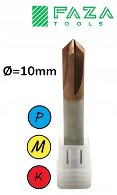 Immagine prodotto di FAZOWNIK, diametro 10,00 mm, angolo 90°, materiale: VHM (carburo di tungsteno)