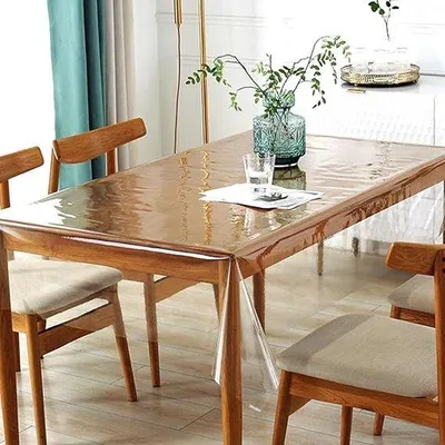 Produktbild von Famanu Tischdecke Transparent - Hochwertige und leicht zu reinigende Tischdecke 140 x 210 cm