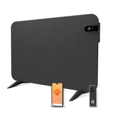 Productafbeelding van Könighaus - Infraroodverwarming met dubbele stralingsbuizen - 450W - Vrijstaand apparaat/Wandmontage - Inclusief app/Wifi - Zwart