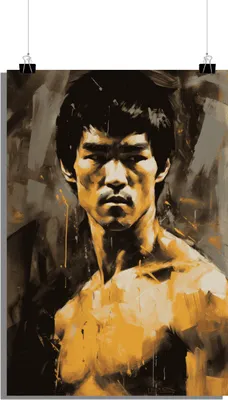 Zdjęcie produktu dla Plakat sztuki walki - Plakat Bruce Lee - Portret - Legenda filmu - Plakat filmowy - 51x71cm - Idealny do oprawienia w ramkę
