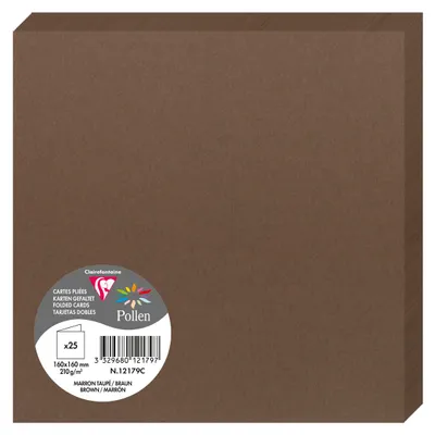 Produktbild von Clairefontaine Doppelkarte 160x160 braun