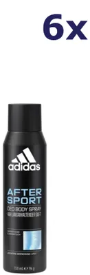 Produktbild von 6x Adidas After Sport Deo Body Spray 150 ml