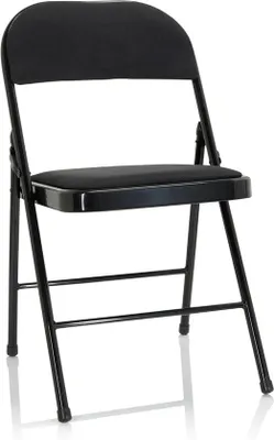 Produktbild von Famanu Klappstuhl Gepolstert - Faltbar, Schwarz, Bis 130 kg Tragkraft