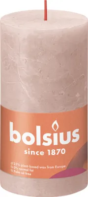 Immagine prodotto di BOLSIUS candela a colonna Rustiko Shine 13x7cm rosa nebbioso