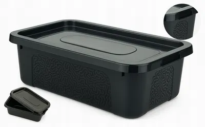 Obrázek produktu pro Plastový box 4,5 l s víkem černý organizér