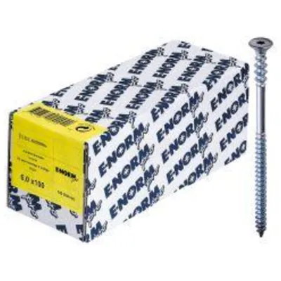 Zdjęcie produktu dla 100 sztuk Śruba neutralna galZn 6.0 x 145 E-NORMpro (ocynkowana)