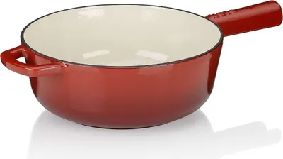 Produktbild von Käsegießerpfanne, 1,8 L, Gusseisen, Rot, 20 cm, PFAS/PTFE frei - Kela | Calido