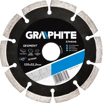 Immagine prodotto di GRAFITE Lama diamantata 125 x 22,2 mm, segmentata, saldata al laser