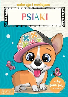Produktbild von Koloruję i naklejam psiaki - książeczka z naklejkami dla dzieci 16 stron format A4