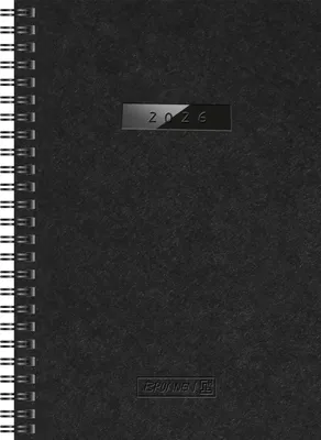 Zdjęcie produktu dla BRUNNEN 1079605906 Buchkalender A5 schwarz 2S/1W WireO