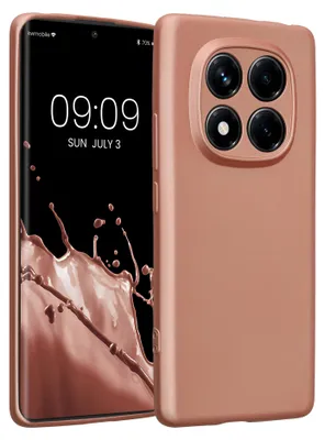 Produktbild von kwmobile Handyhülle für Xiaomi Redmi Note 14 Pro 4G Hülle - weiche Silikon Case metallisch schimmernd - Schutzhülle Cover - Metallic Rosegold