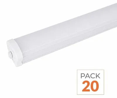 Image de Pack de  20 - Réglette LED étanche 150cm 50W IP65 - Blanc Froid 6000K - 8000K