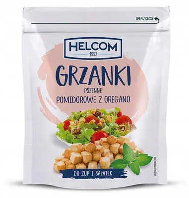 Obrázek produktu pro Helcom Pšeničné krutony s rajčaty a oreganem 100 g