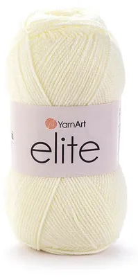 Produktbild von YarnArt Elite 851 Vanille Acrylgarn 100g/300m weich & leicht für Decken