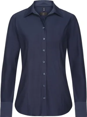 Produktbild von Greiff CASUAL Damen Jerrseybluse Langarm Kent Regular-Fit Marine 32