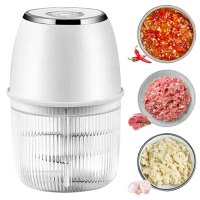 Produktbild von Elektrischer Zwiebelschneider 350 ml,Küchenzerkleinerer mit USB-Ladefunktion,Gemüseschneider,1200 mAh Akku,für Zwiebeln,Obst,Nüsse