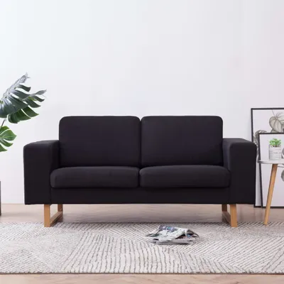 Obrázek produktu pro Maison Exclusive - 2místná pohovka textilní čalounění černá