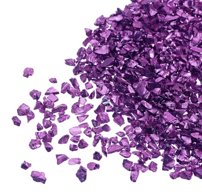 Glassplitter 20 g, 2-4 mm, metallisch glitzernd, lila