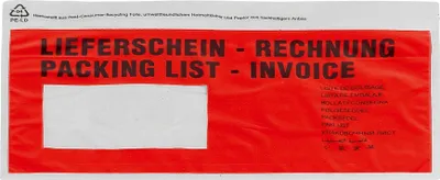 Produktbild von Begleitpapiertasche Lieferschein / Rechnung