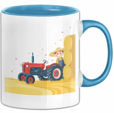 Produktbild von Landwirt Tasse Geschenk Lustige Geschenkidee Spruch Für Landleben Liebhaber (Blau)