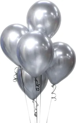Produktbild von B&C Luftballons Platin Silber 5St. 12" Godan