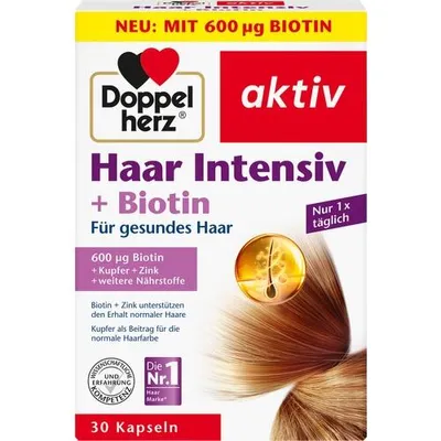 Produktbild von DOPPELHERZ Haar Intensiv+Biotin Kapseln