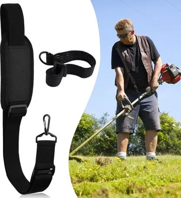 Immagine prodotto di Cinghia a tracolla in nylon per soffiatore, cinghia universale per diserbo (nera)